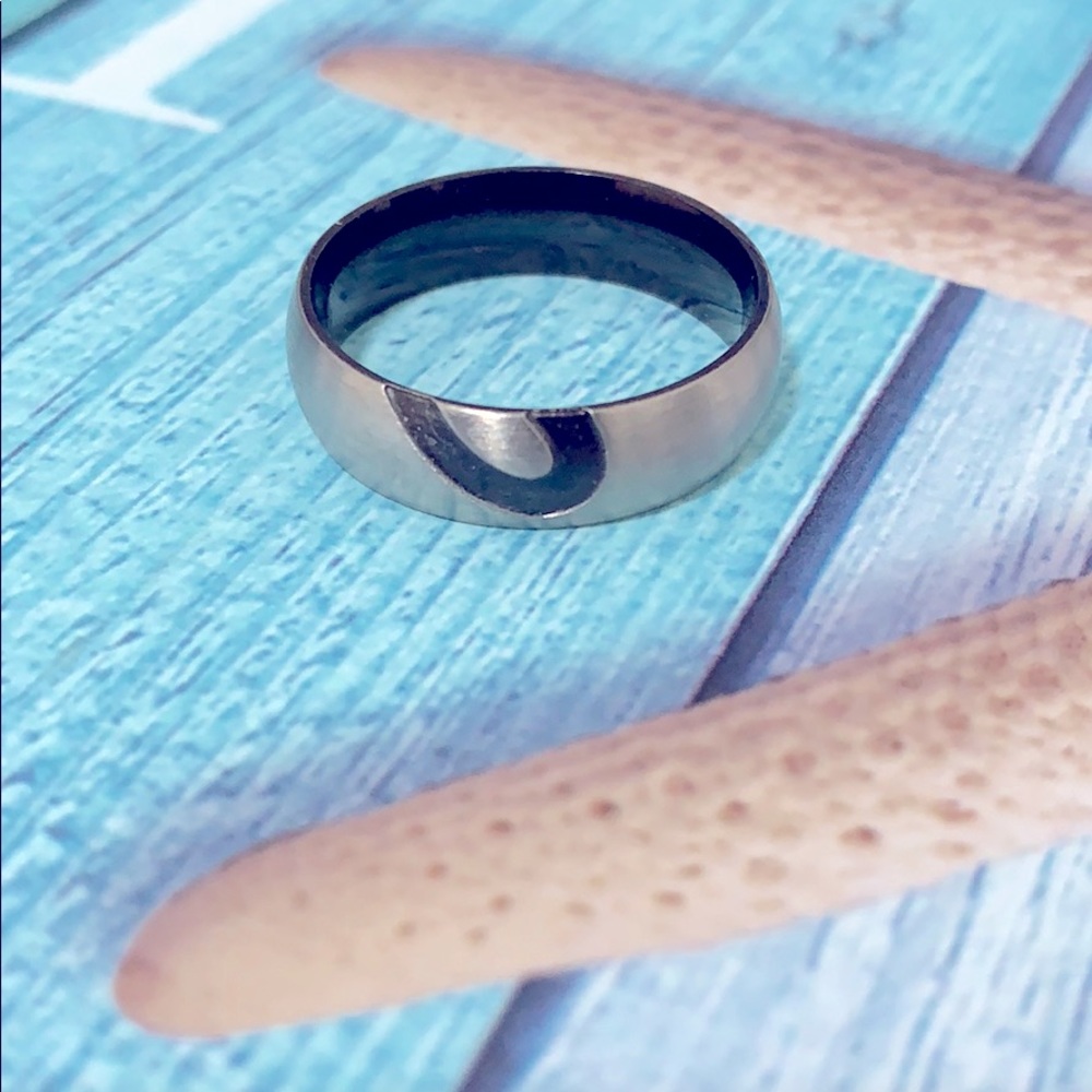 His or Her Stainless Steel Ring Size 10